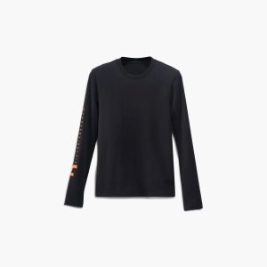 Reebok Victoria Beckham Long Sleeve T Shirt Damen - Schwarz - DE 453-PDO